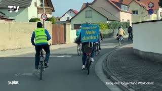 Fahrraddemo gegen Windkraftanlagen in Waldpolenz [upl. by Noreen]