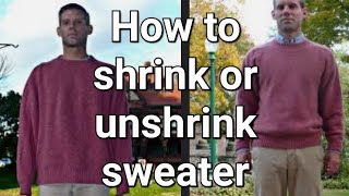 How to Shrink a Wool Sweater  Blocking Hot Water Hack [upl. by Stuppy336]