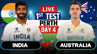 India vs Australia 1st Test Day 4 Live  IND vs AUS 1st Test Live Scores amp Commentary  IND Bowling [upl. by Aikahc]