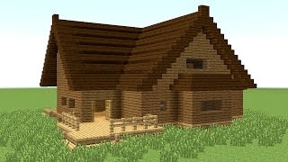 MINECRAFT How to build big wooden house 4 [upl. by Sherilyn]