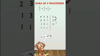 Suma de Tres Fracciones en 60 Segundos [upl. by Areem605]