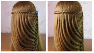 Tuto coiffure tresse facile ✿ Coiffure simple et rapide a faire soi memecheveux long [upl. by Enyehc]