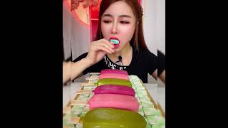 Asmr eating ice cream three flavor Crispy delicious short video [upl. by Madox687]