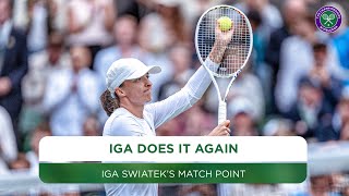 Iga Swiatek  Winning moment  Second round  Wimbledon 2024 [upl. by Incrocci]