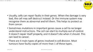 Oncology Chapter8 Genes DNA and Cancer [upl. by Yggep574]