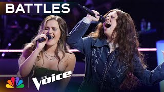 Mara Justine and Claudia B Push Each Other on quotSon of a Preacher Manquot  The Voice Battles  NBC [upl. by Ellynn]