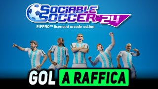 GOL A RAFFICA ► SOCIABLE SOCCER 24 Gameplay ITA [upl. by Airtemed461]