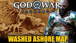 Washed Ashore Treasure Map Location  God of War Ragnarok Guide [upl. by Ecirtemed109]