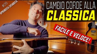 Come mettere le corde alla chitarra classica  Tutorial Cambio Corde [upl. by Annuaerb228]