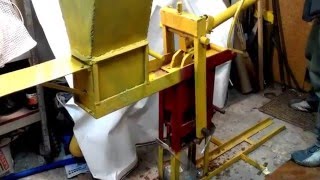 Homemade press for sawdust briquettes [upl. by Anida]