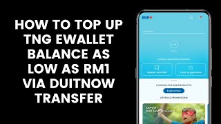 How to Top Up TNG eWallet Balance as Low as RM1 Via DuitNow Transfer Using RHB Mobile Banking App [upl. by Curhan]