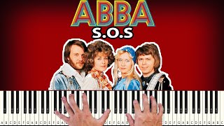 ABBA  SOS  PIANO TUTORIAL [upl. by Reppart]