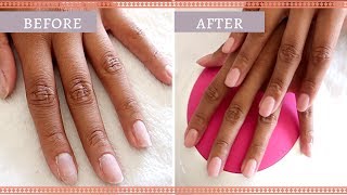 DIP POWDER WITH GEL POLISH ON NATURAL NAIL [upl. by Annasoh]