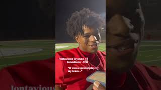 Jonesboro 3 Star ATH and GeorgiaFootball commit Jontavious Wyman after win vs NorthsideColumbus [upl. by Nelrsa]