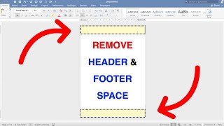 How To Remove Header and Footer Space in Word [upl. by Wons]