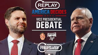 WATCH FULL REPLAY 2024 VicePresidential Debate With JD Vance vs Tim Walz [upl. by Gotthard]