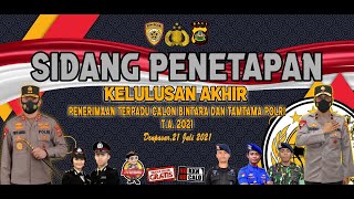 LIVE Sidang Akhir Kelulusan Bintara Dan Tamtama Polri [upl. by Rolo921]