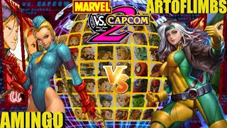 Marvel vs Capcom 2 ARTOFLIMBS vs AMINGO [upl. by Acirem]