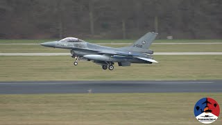 6x RNLAF F16 at Eindhoven Air Base [upl. by Nosnek]