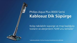 Philips Aqua Plus 8000 Serisi Kablosuz Dik Süpürge – AquaPlus Başlık Teknolojisi [upl. by Dru]