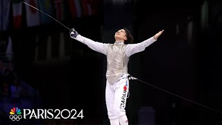 Japan takes down Italy for gold in battle of topranked mens foil teams  Paris Olympics [upl. by Fowler]