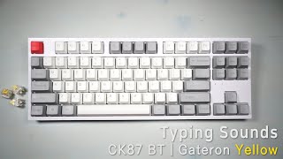 CK87 BT  Gateron Yellow black top Typing Sounds [upl. by Ettelocin]