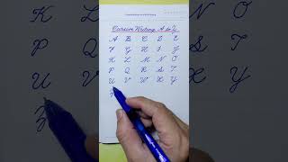 How to write English capital letters  Cursive writing A to Z  Cursive handwriting practice  ABCD [upl. by Nnylaehs737]