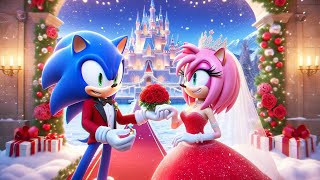 SONIC x Amys Wedding Happiness On Christmas  Merry Christmas  Sonic The Hedgehog 3 animation [upl. by Laurella607]