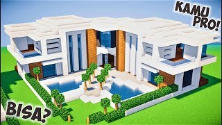 Cara Membuat Rumah Modern Besar  Rumah Sultan    Minecraft Modern Pt6 [upl. by Hanad521]