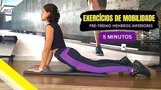 Exercícios de Mobilidade Membros Inferiores Pré treino  SÓ 5 MINUTOS [upl. by Eduam]