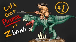 Lets 3D Model some Characters From Primal in Maxon Zbrush  001 [upl. by Alakam315]