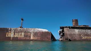 Close up view of MV Evangelia wreck off Costinesti Romania [upl. by Neelyak]