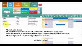 Urlaubsplan Fehlzeitenplan Abwesenheitsplan mit Excel Kalender auch für Projektplanung [upl. by Romo]