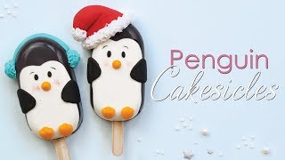 Christmas Penguin Cakesicle  Cake Popsicle Tutorial [upl. by Cesaro]