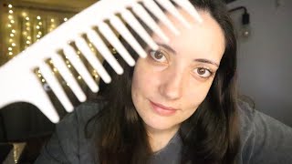 Ti rilasso in 10 minuti  ASMR ITA Combing your face 🪮 Personal attention [upl. by Icak]