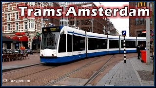 Trams in Amsterdam [upl. by Yrac]