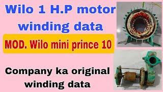 Wilo 1hp tillu pump motor winding data [upl. by Nivanod]