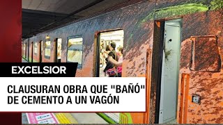 Clausuran obra que filtró cemento a Línea 12 del Metro [upl. by Gail]