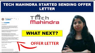 Tech Mahindra Sending Offer Letter  What Next  Tech Mahindra Hiring Update 2022 [upl. by Apostles]