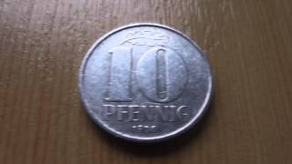 10 Pfennig coin od the old german DDR in HD [upl. by Karrah]