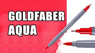 ROTULADORES DE PUNTA DE PINCEL GOLDFABER AQUA ¿LOS MEJORES PARA LETTERING [upl. by Cole]