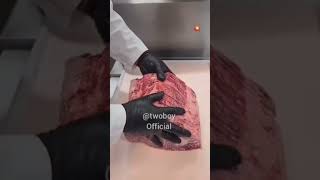 Check out this amazing steak cutting machine 👌high everyone food [upl. by Verdie462]