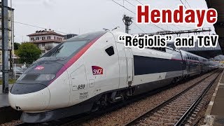 Régiolis e TGV na estação de Hendaye [upl. by Elly]