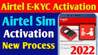 Airtel EKYC Sim Activation 2022 Airtel Biometric Sim Chalu Kaise Kare Airtel Sim EKYC New Process [upl. by Korfonta916]