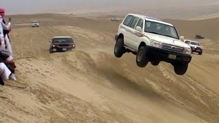 Big Sand Dune Jumping in Qatar  تطير في العديد [upl. by Rez]