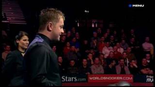 Snooker  Michaela Tabbs touching ball amp Mark Allens lovely little fist pump 15110 [upl. by Gerlac]