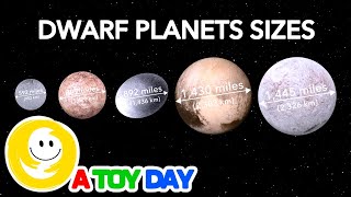 Dwarf Planets SIZES  5 Dwarf Planets for kids comparison 5 Dwarf Planets game for children [upl. by Eram527]