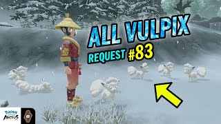 Find the 5 VULPIX in the Avalanche Slopes Request 83  Pokémon Legends Arceus Walkthrough [upl. by Kiley]