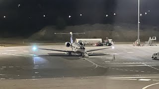 A Qatar Executive Gulfstream G650ER landing at Perth airport [upl. by Also]