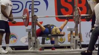 Nina Eriksson SWE 1att 775 kg  2016 IPF World Womens RAW Bench Press Championships [upl. by Dirfliw280]